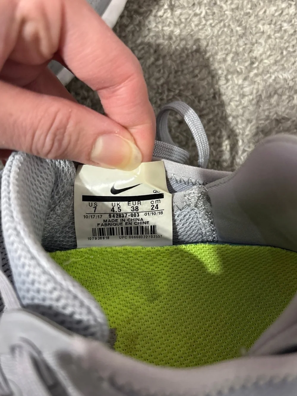 Nike Grey Run Swift Sneakers